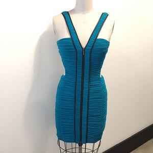 Bebe Zipper Mesh Dress
